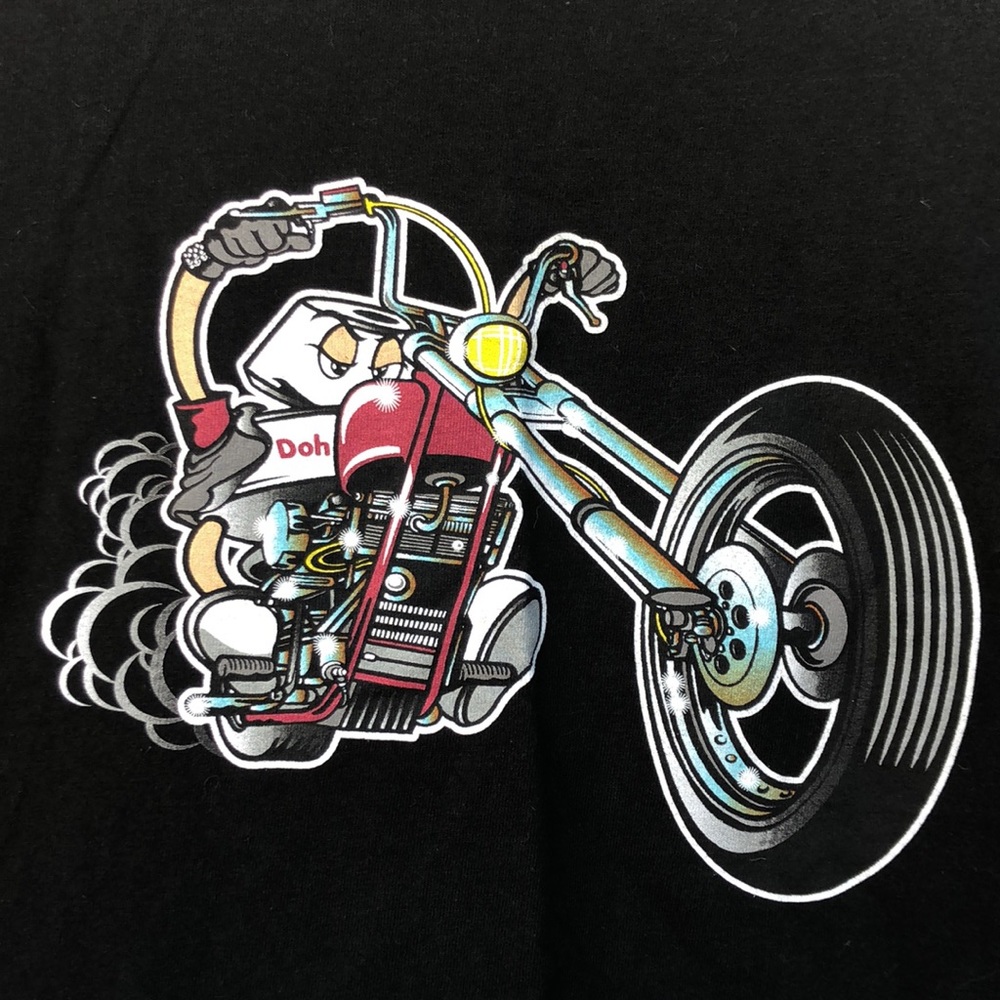 Like New Shorty’s Doh Doh on motorcycle t-shirt